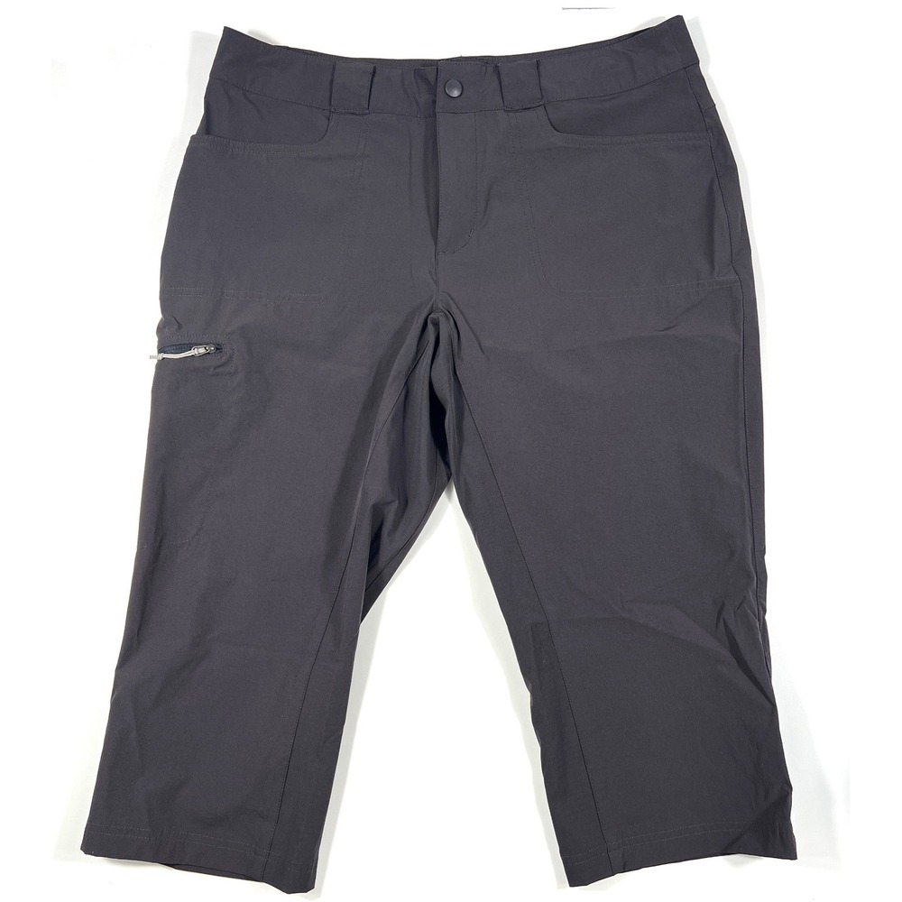 EMS Eastern Mountain Sports Grey Hiking Capri Pants 8 Stretch Outdoor Gorpcore